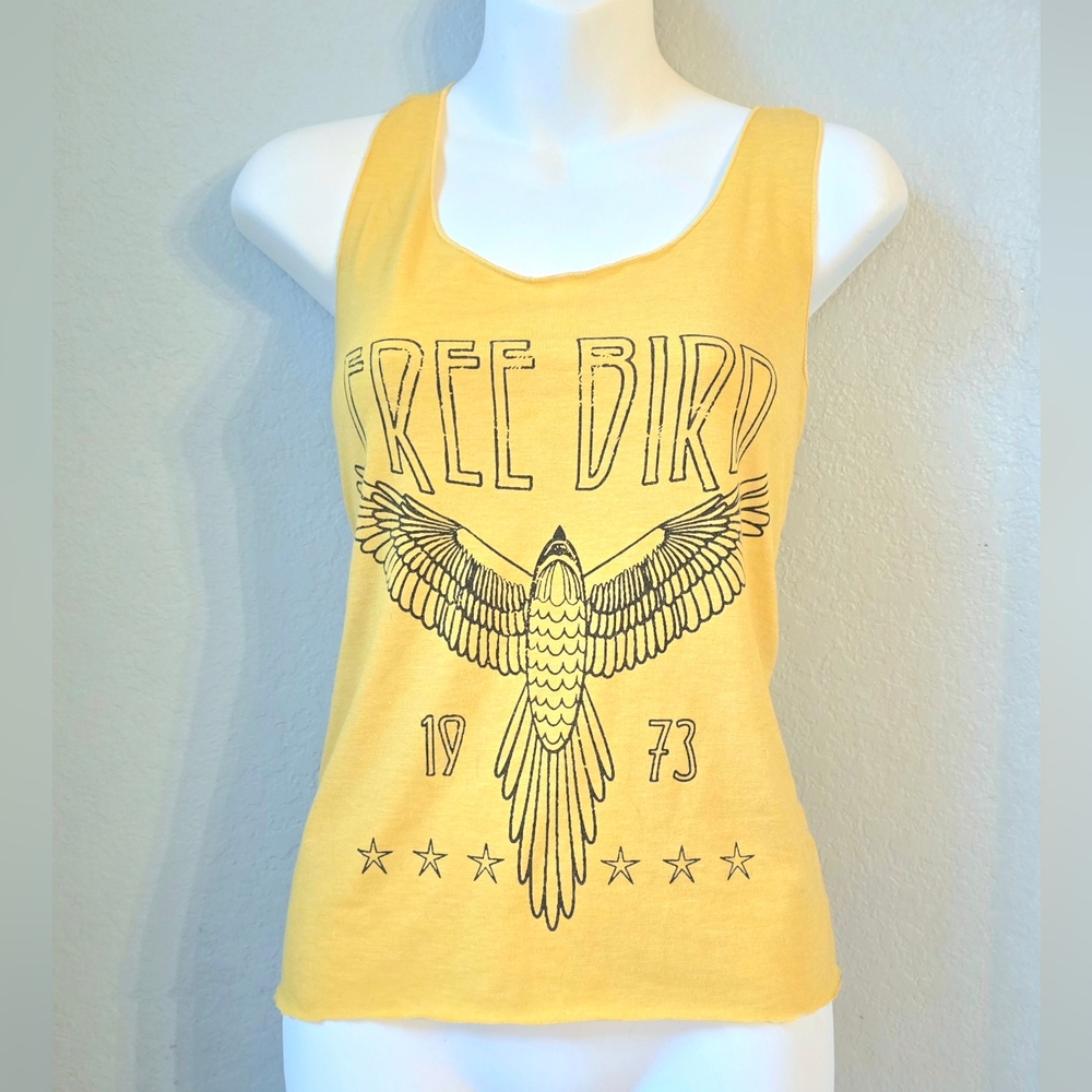 Yellow Free Bird Ladies Tank Top